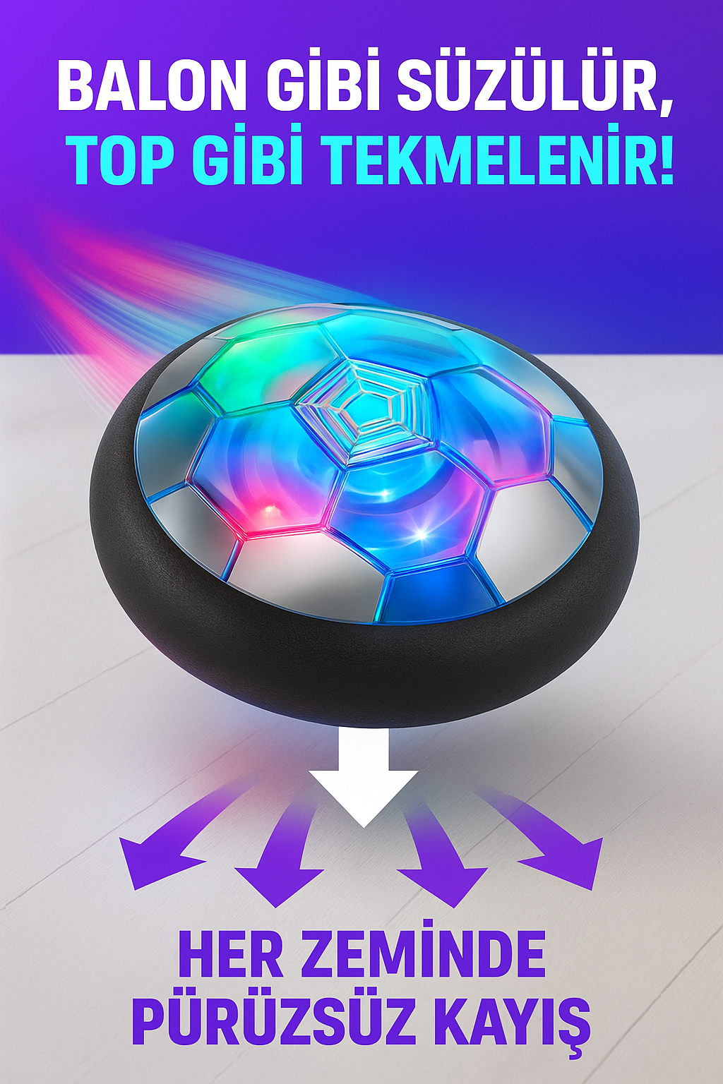 LED Işıklı Uçan Futbol Topu ile Sınırsız Eğlence!