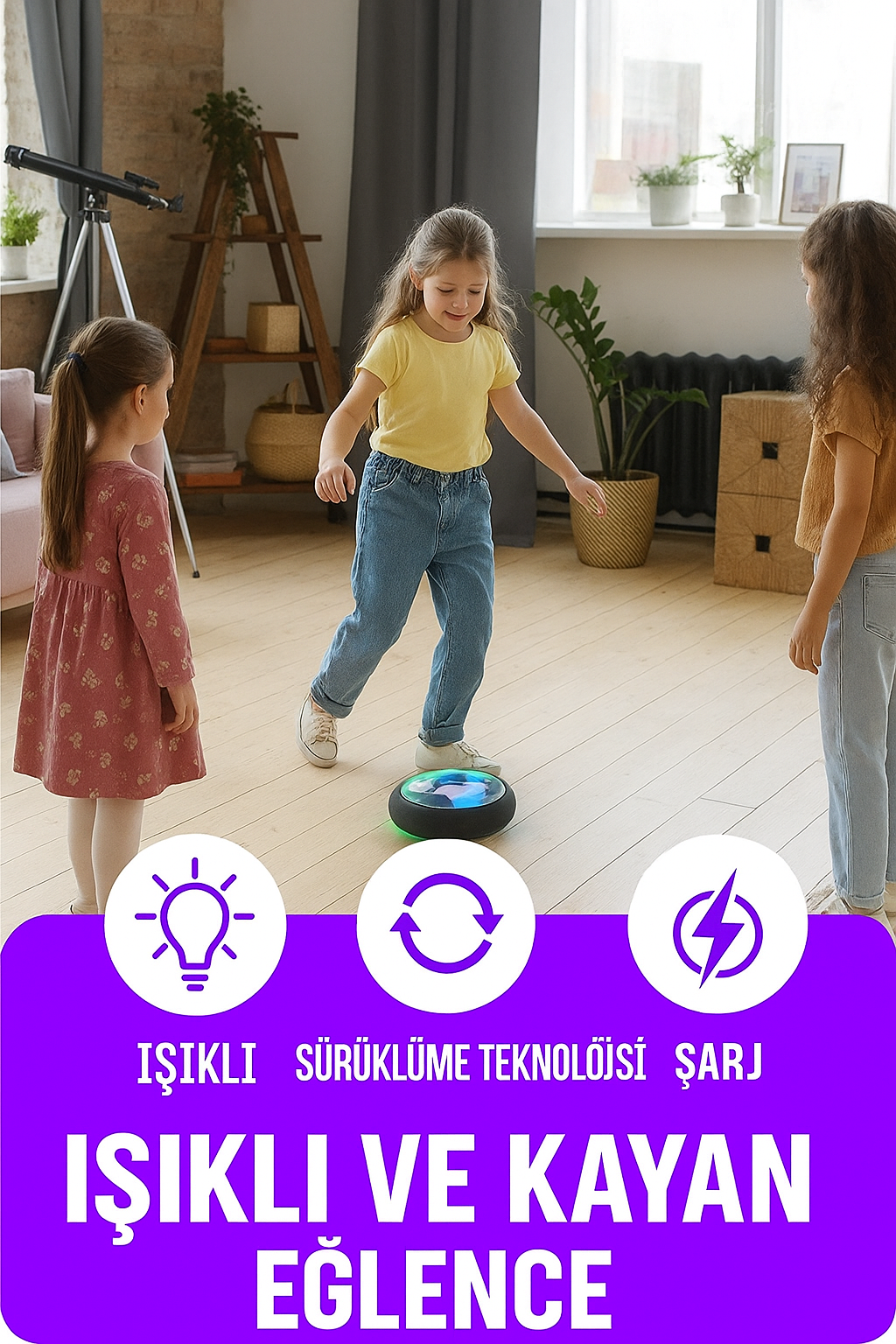 LED Işıklı Uçan Futbol Topu ile Sınırsız Eğlence!